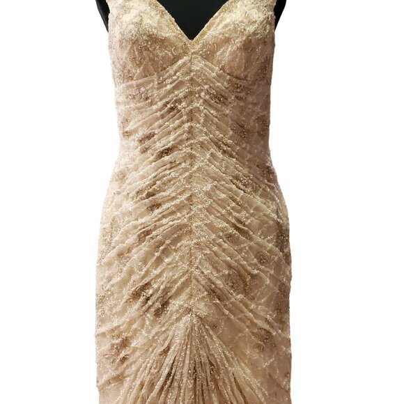 WOW Luxury Designer Couture Wedding Evening Party Prom Runway Beaded Gown Dress - Picture 13 of 16